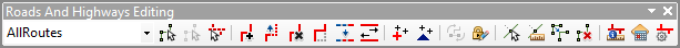 Roads And Highways Editing toolbar